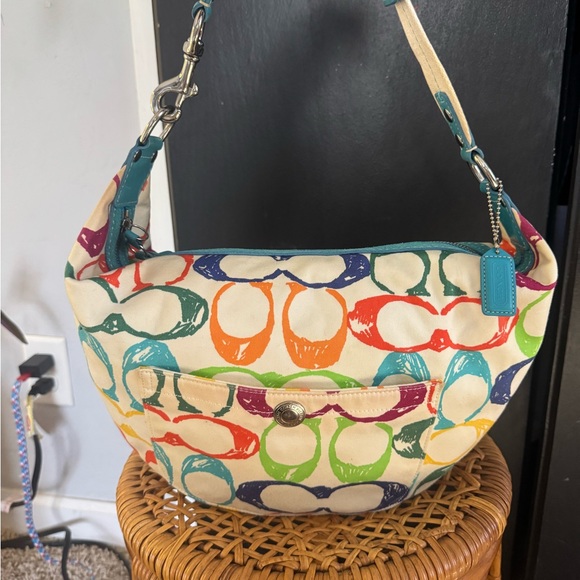 Coach | Bags | Coach Multicolor Signature Shoulder Bag | Poshmark